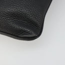 LOEWE Schoudertas Leer Zwart Zilver Auth 186849A-15