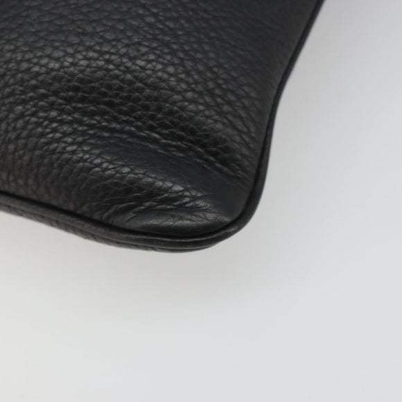 LOEWE Schoudertas Leer Zwart Zilver Auth 186849A