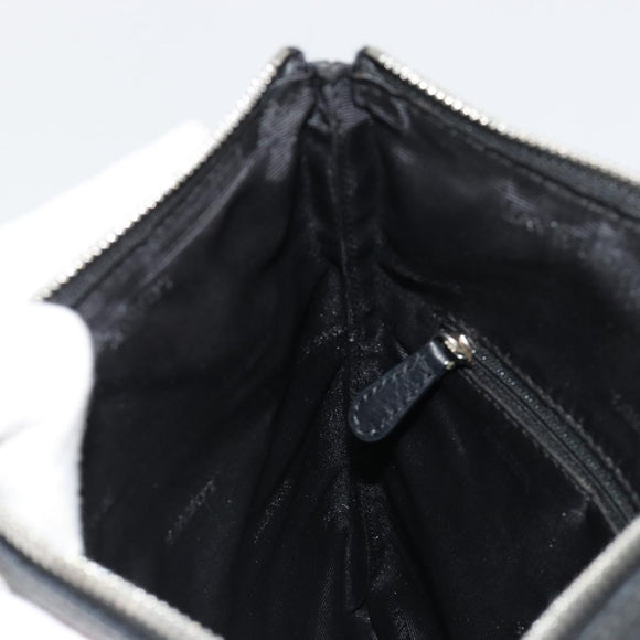 LOEWE Schoudertas Leer Zwart Zilver Auth 186849A