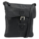 LOEWE Schoudertas Leer Zwart Zilver Auth 186849A-1