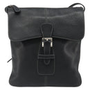 LOEWE Schoudertas Leer Zwart Zilver Auth 186849A-13