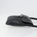 LOEWE Schoudertas Leer Zwart Zilver Auth 186849A-3