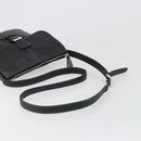 LOEWE Schoudertas Leer Zwart Zilver Auth 186849A-7