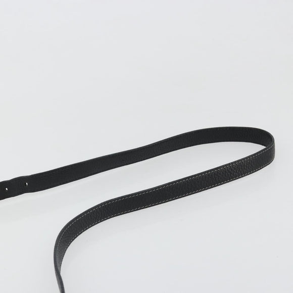 LOEWE Schoudertas Leer Zwart Zilver Auth 186849A