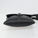 LOEWE Schoudertas Leer Zwart Zilver Auth 186849A-5