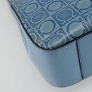 Salvatore Ferragamo Gancini Tote Bag Leather Blue Silver Auth 186850A-13
