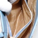 Salvatore Ferragamo Gancini Tote Bag Leather Blue Silver Auth 186850A-24