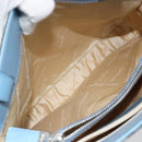 Salvatore Ferragamo Gancini Tote Bag Leather Blue Silver Auth 186850A-25
