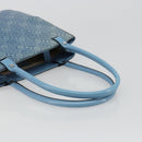 Salvatore Ferragamo Gancini Tote Bag Leather Blue Silver Auth 186850A-7