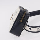 MCM Vicetos Logogram Waist Bag PVC Leather White Gold Auth 186851-3