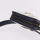 MCM Vicetos Logogram Waist Bag PVC Leather White Gold Auth 186851-6