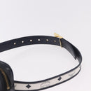 MCM Vicetos Logogram Waist Bag PVC Leather White Gold Auth 186851-14