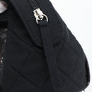 CHANEL Chain Shoulder Bag Canvas Black Silver CC Auth 186855-16