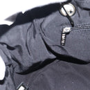 CHANEL Chain Shoulder Bag Canvas Black Silver CC Auth 186855-20