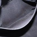CHANEL Chain Shoulder Bag Canvas Black Silver CC Auth 186855-22