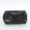 CHANEL Chain Shoulder Bag Canvas Black Silver CC Auth 186855-9