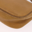 LOEWE Anagram Shoulder Bag Leather Beige Gold Auth 186856-16