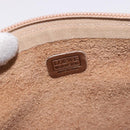 LOEWE Anagram Shoulder Bag Leather Beige Gold Auth 186856-18