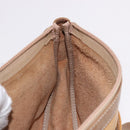 LOEWE Anagram Shoulder Bag Leather Beige Gold Auth 186856-20