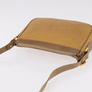 LOEWE Anagram Shoulder Bag Leather Beige Gold Auth 186856-6