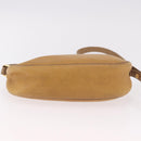 LOEWE Anagram Shoulder Bag Leather Beige Gold Auth 186856-5