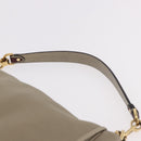 LOEWE Anagram Mya Shoulder Bag Leather Beige Gold Auth 186857A-14