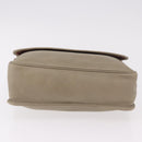 LOEWE Anagram Mya Shoulder Bag Leather Beige Gold Auth 186857A-7