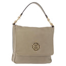 LOEWE Anagram Mya Shoulder Bag Leather Beige Gold Auth 186857A-1