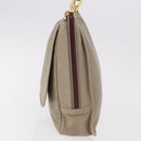 LOEWE Anagram Mya Shoulder Bag Leather Beige Gold Auth 186857A-4