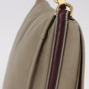 LOEWE Anagram Mya Shoulder Bag Leather Beige Gold Auth 186857A-6