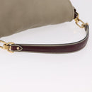LOEWE Anagram Mya Shoulder Bag Leather Beige Gold Auth 186857A-9