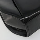 CARTIER PANTHERE Hand Bag Patent leather Black Silver Auth 186858A-15