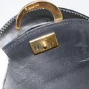CARTIER PANTHERE Hand Bag Patent leather Black Silver Auth 186858A-9