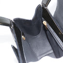 CARTIER PANTHERE Hand Bag Patent leather Black Silver Auth 186858A-21