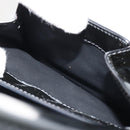 CARTIER PANTHERE Hand Bag Patent leather Black Silver Auth 186858A-24