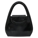 CARTIER PANTHERE Hand Bag Patent leather Black Silver Auth 186858A-2
