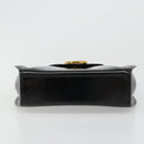CARTIER PANTHERE Hand Bag Patent leather Black Silver Auth 186858A-5