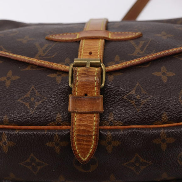 LOUIS VUITTON Monogram Saumur 30 Shoulder Bag M42256 LV Auth 186859