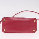 PRADA Hand Bag Saffiano Leather 2way Pink Gold Auth 186860V-12