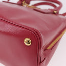 PRADA Hand Bag Saffiano Leather 2way Pink Gold Auth 186860V-14