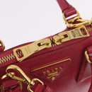 PRADA Hand Bag Saffiano Leather 2way Pink Gold Auth 186860V-18