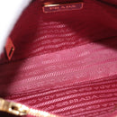 PRADA Hand Bag Saffiano Leather 2way Pink Gold Auth 186860V-21