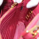 PRADA Hand Bag Saffiano Leather 2way Pink Gold Auth 186860V-23