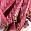 PRADA Hand Bag Saffiano Leather 2way Pink Gold Auth 186860V-30