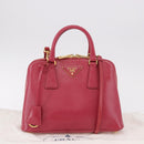 PRADA Hand Bag Saffiano Leather 2way Pink Gold Auth 186860V-34