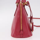 PRADA Hand Bag Saffiano Leather 2way Pink Gold Auth 186860V-5