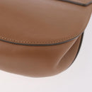 Chloe Drew Chain Shoulder Bag Suede Leather Beige Gold Auth 186862A-13