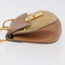 Chloe Drew Chain Shoulder Bag Suede Leather Beige Gold Auth 186862A-5