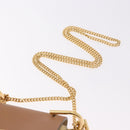 Chloe Drew Chain Shoulder Bag Suede Leather Beige Gold Auth 186862A-8