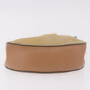 Chloe Drew Chain Shoulder Bag Suede Leather Beige Gold Auth 186862A-9